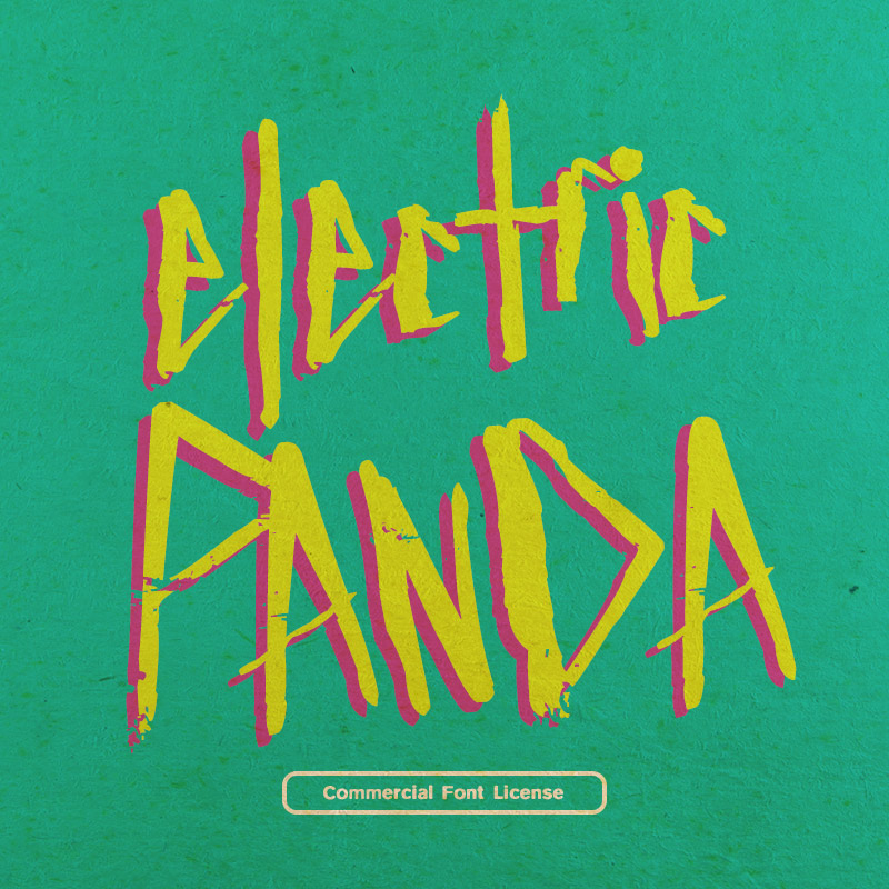 Electric Panda font and commercial license from SickCapital.com