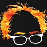 Bernie Sanders Flaming Hair Graphic