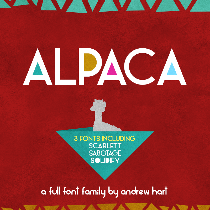 Alpaca Scarlett Full Font Family and Commercial License from ...